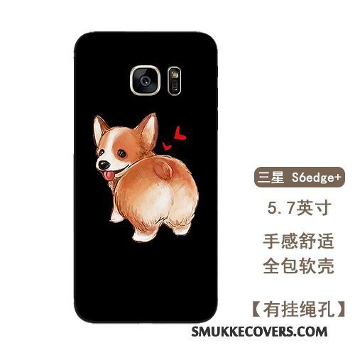 Etui Samsung Galaxy S6 Edge + Tasker Telefonanti-fald, Cover Samsung Galaxy S6 Edge + Cartoon Smuk Hængende Ornamenter