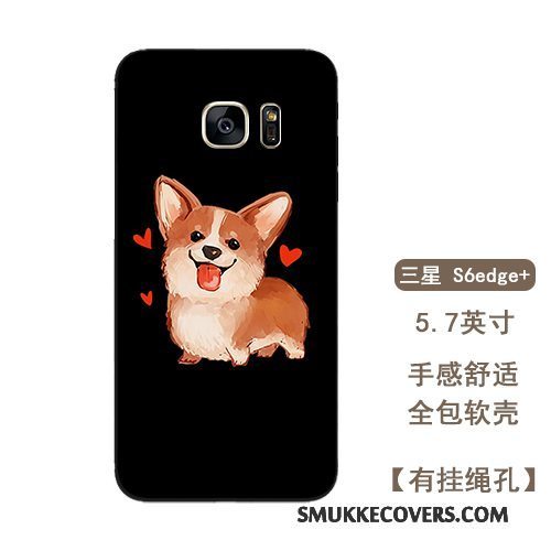 Etui Samsung Galaxy S6 Edge + Tasker Telefonanti-fald, Cover Samsung Galaxy S6 Edge + Cartoon Smuk Hængende Ornamenter