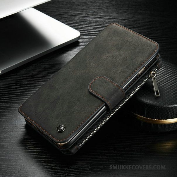 Etui Samsung Galaxy S6 Edge Tegnebog Rød, Cover Samsung Galaxy S6 Edge Læder