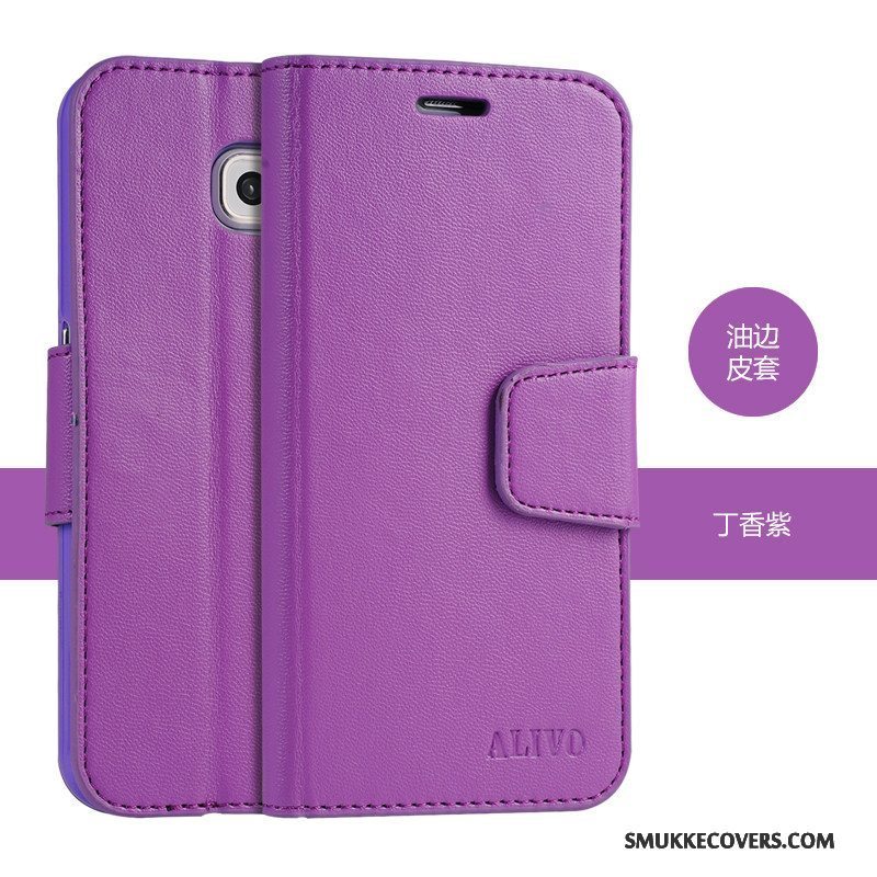 Etui Samsung Galaxy S6 Læder Grøn, Cover Samsung Galaxy S6 Blød