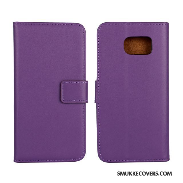 Etui Samsung Galaxy S6 Læder Grøn Telefon, Cover Samsung Galaxy S6