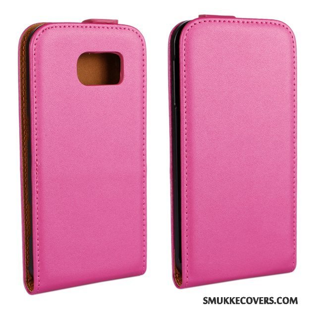 Etui Samsung Galaxy S6 Læder Lyserød, Cover Samsung Galaxy S6 Beskyttelse