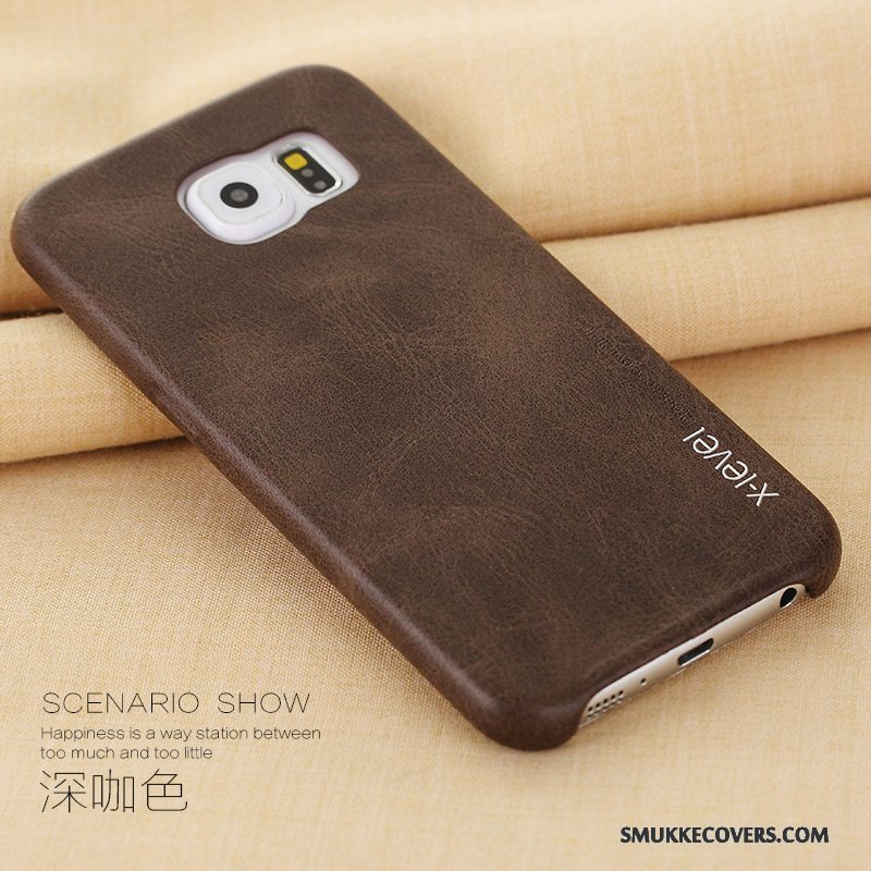 Etui Samsung Galaxy S6 Læder Ny Telefon, Cover Samsung Galaxy S6 Beskyttelse Lyse Tynd