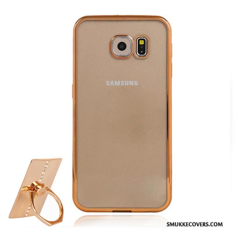 Etui Samsung Galaxy S6 Silikone Rød Gennemsigtig, Cover Samsung Galaxy S6 Beskyttelse