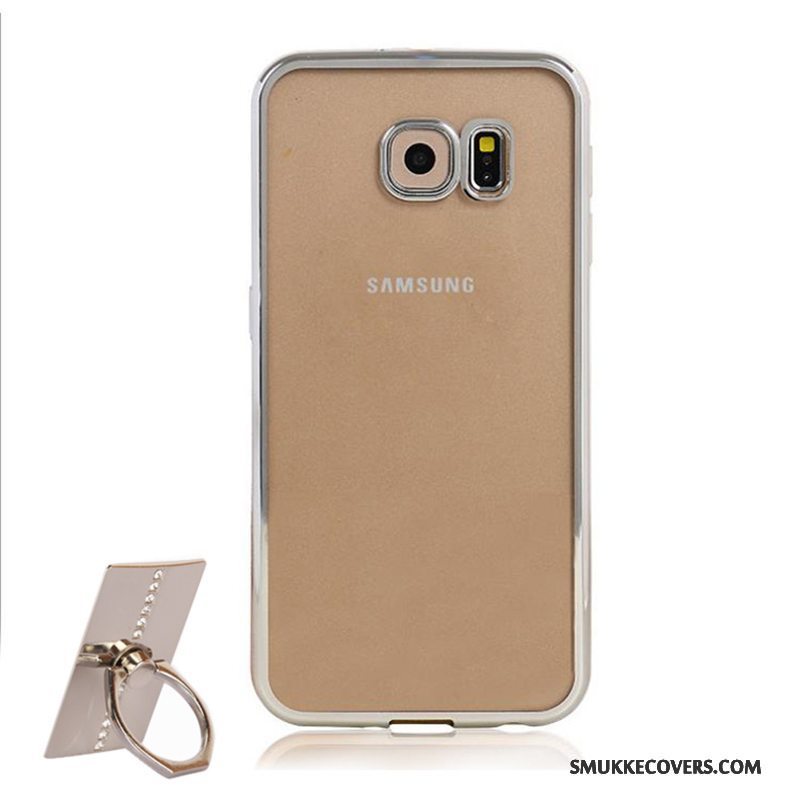 Etui Samsung Galaxy S6 Silikone Rød Gennemsigtig, Cover Samsung Galaxy S6 Beskyttelse
