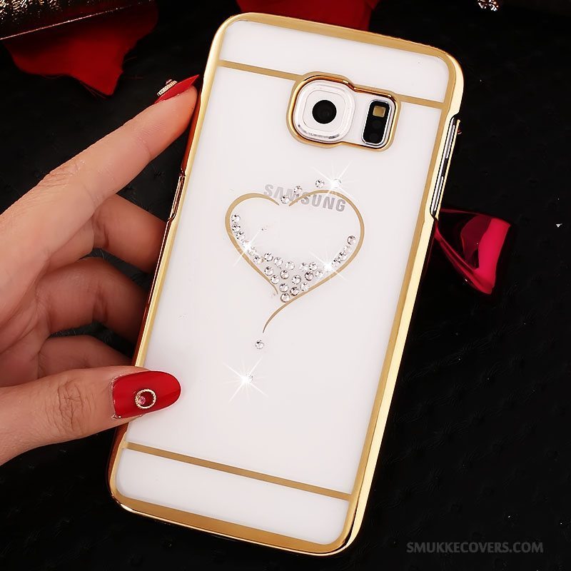 Etui Samsung Galaxy S6 Strass Belægning Guld, Cover Samsung Galaxy S6 Beskyttelse Anti-fald