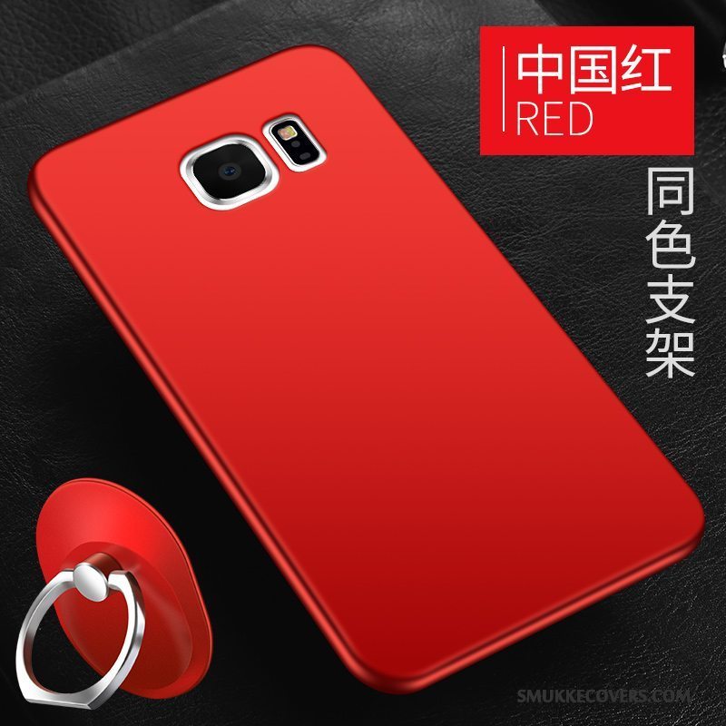 Etui Samsung Galaxy S6 Tasker Nubuck Anti-fald, Cover Samsung Galaxy S6 Beskyttelse Rød Af Personlighed