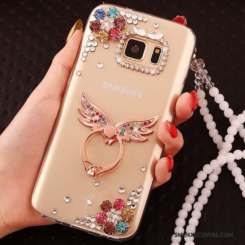Etui Samsung Galaxy S6 Tasker Telefonguld, Cover Samsung Galaxy S6 Blød