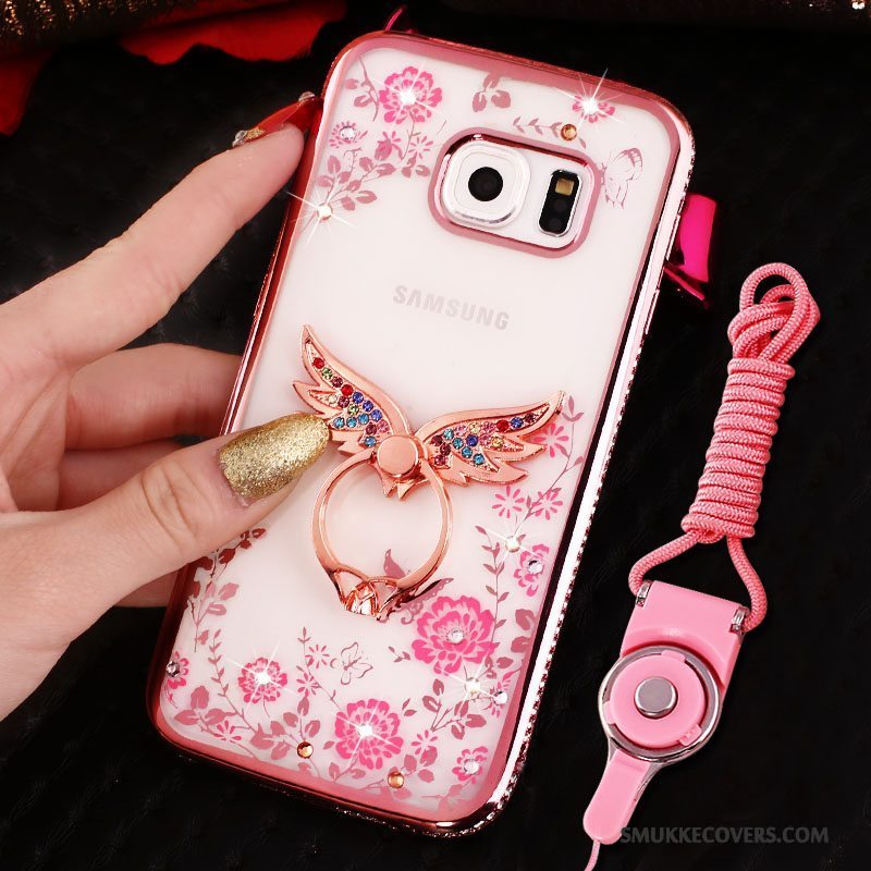Etui Samsung Galaxy S7 Beskyttelse Telefonanti-fald, Cover Samsung Galaxy S7 Lyserød Hængende Hals