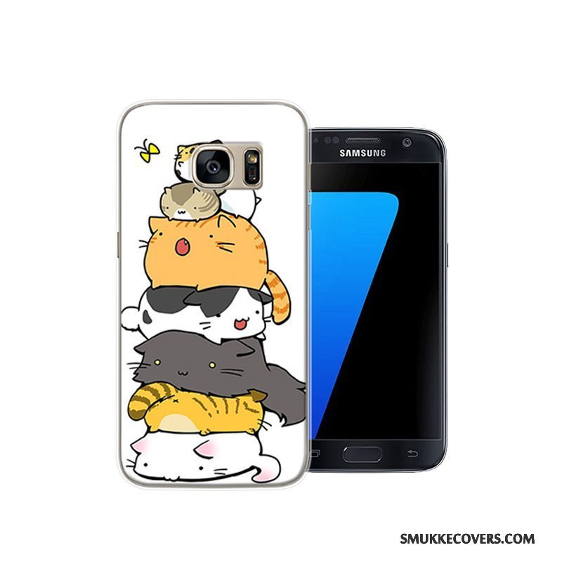 Etui Samsung Galaxy S7 Cartoon Hård Rød, Cover Samsung Galaxy S7 Beskyttelse Telefonanti-fald