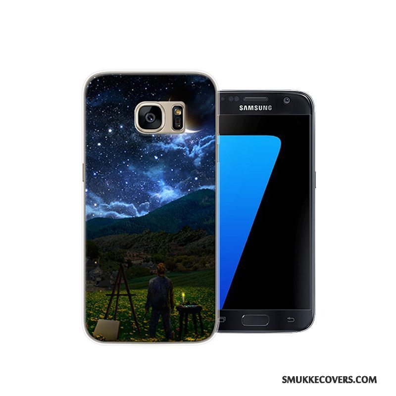 Etui Samsung Galaxy S7 Cartoon Hård Rød, Cover Samsung Galaxy S7 Beskyttelse Telefonanti-fald