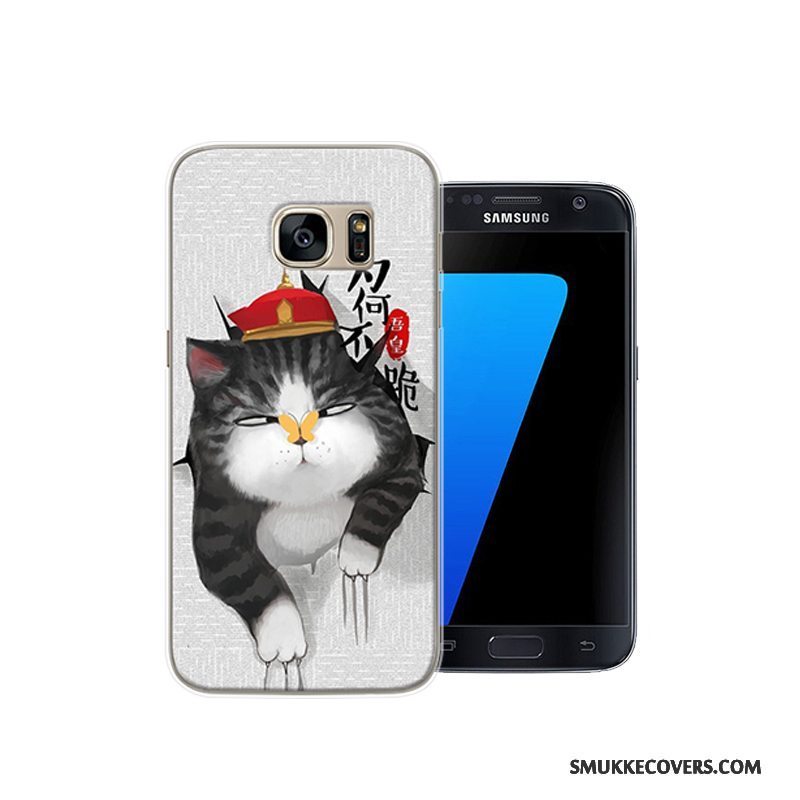 Etui Samsung Galaxy S7 Cartoon Hård Rød, Cover Samsung Galaxy S7 Beskyttelse Telefonanti-fald