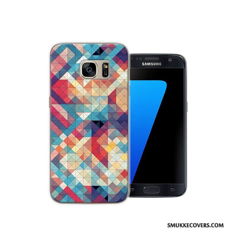 Etui Samsung Galaxy S7 Cartoon Hård Rød, Cover Samsung Galaxy S7 Beskyttelse Telefonanti-fald