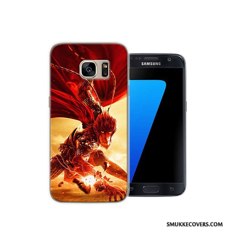 Etui Samsung Galaxy S7 Cartoon Hård Rød, Cover Samsung Galaxy S7 Beskyttelse Telefonanti-fald