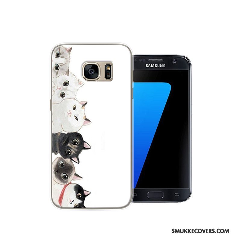 Etui Samsung Galaxy S7 Cartoon Hård Rød, Cover Samsung Galaxy S7 Beskyttelse Telefonanti-fald