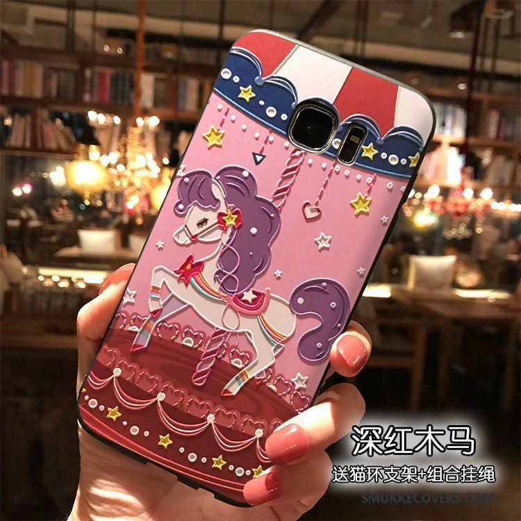 Etui Samsung Galaxy S7 Cartoon Telefonaf Personlighed, Cover Samsung Galaxy S7 Silikone Trend Hængende Ornamenter