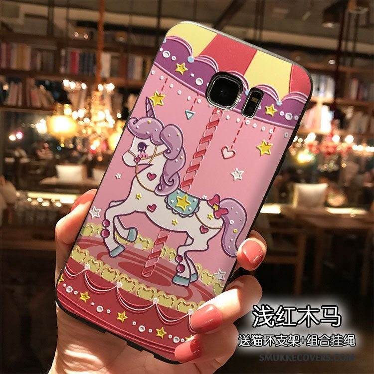 Etui Samsung Galaxy S7 Cartoon Telefonaf Personlighed, Cover Samsung Galaxy S7 Silikone Trend Hængende Ornamenter