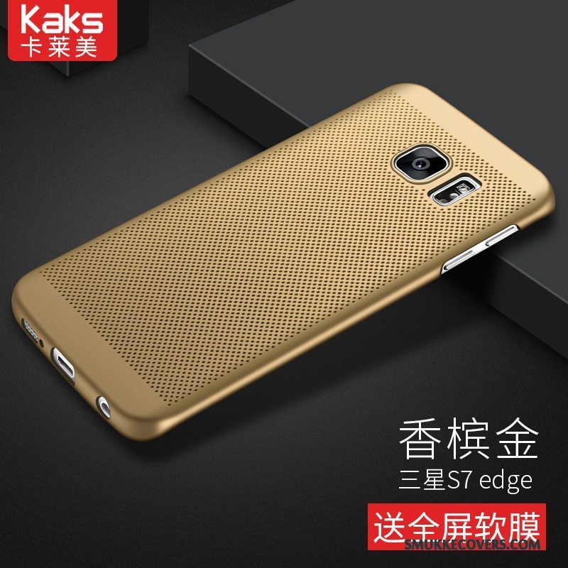 Etui Samsung Galaxy S7 Edge Beskyttelse Nubuck Tynd, Cover Samsung Galaxy S7 Edge Tasker Udstrålende Blonder