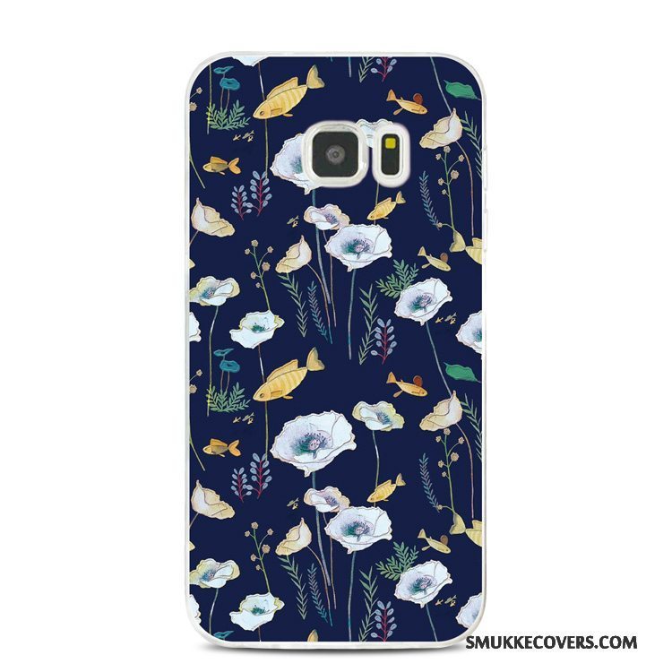 Etui Samsung Galaxy S7 Edge Blød Blomster Telefon, Cover Samsung Galaxy S7 Edge Relief Rød Lille Sektion