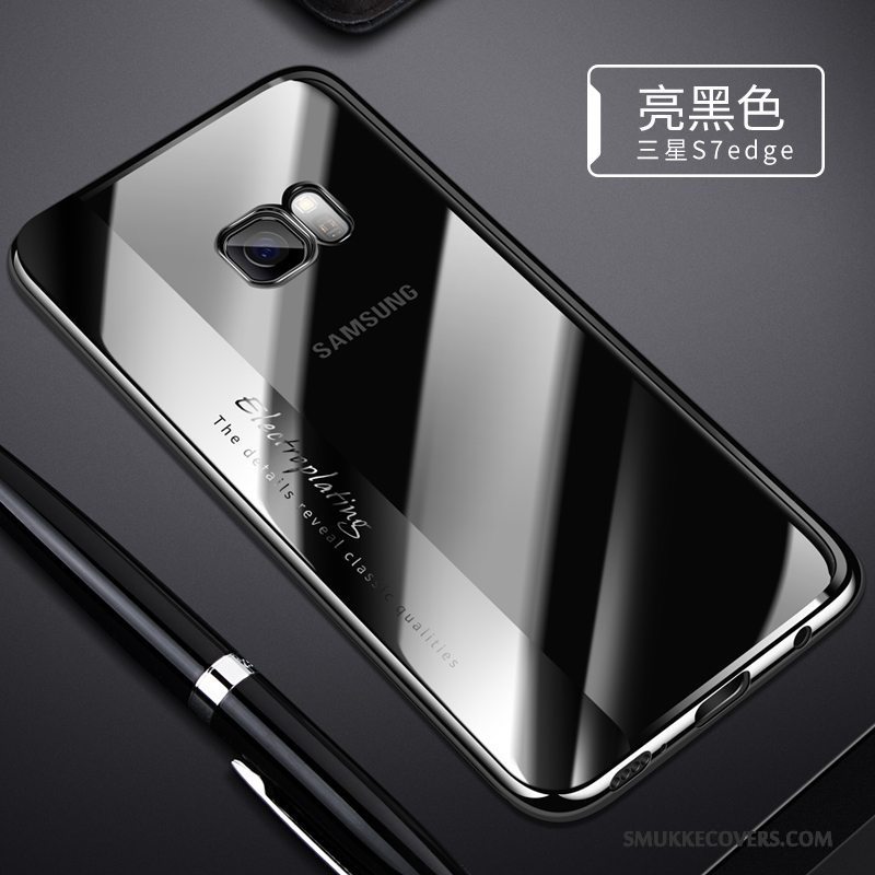 Etui Samsung Galaxy S7 Edge Blød Blå Gennemsigtig, Cover Samsung Galaxy S7 Edge Beskyttelse Telefonanti-fald