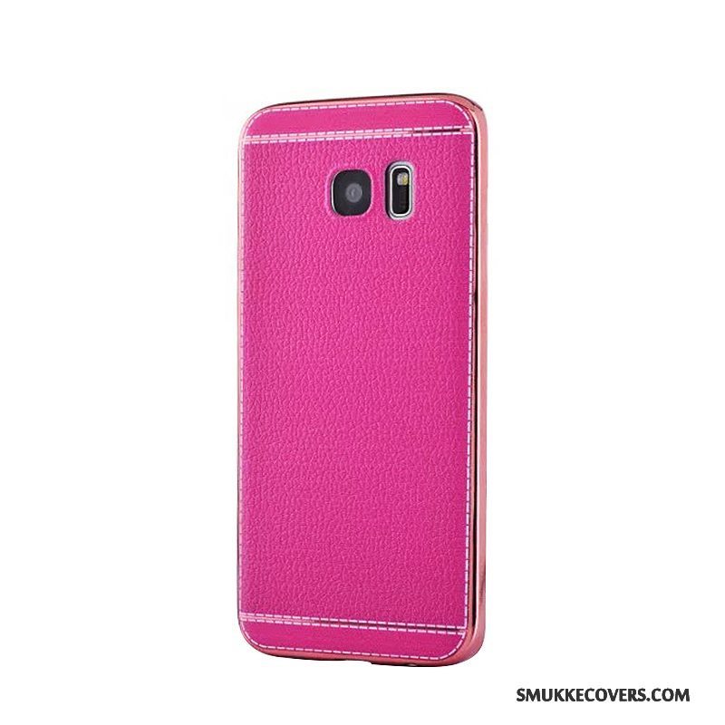 Etui Samsung Galaxy S7 Edge Blød Mønster Telefon, Cover Samsung Galaxy S7 Edge Læder Trend Rød