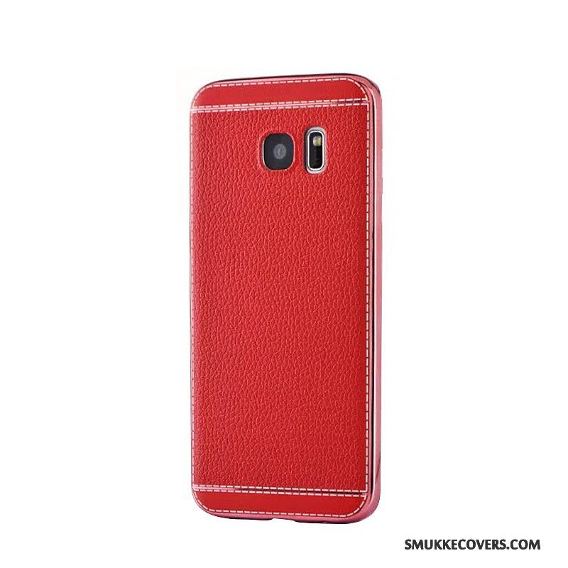 Etui Samsung Galaxy S7 Edge Blød Mønster Telefon, Cover Samsung Galaxy S7 Edge Læder Trend Rød