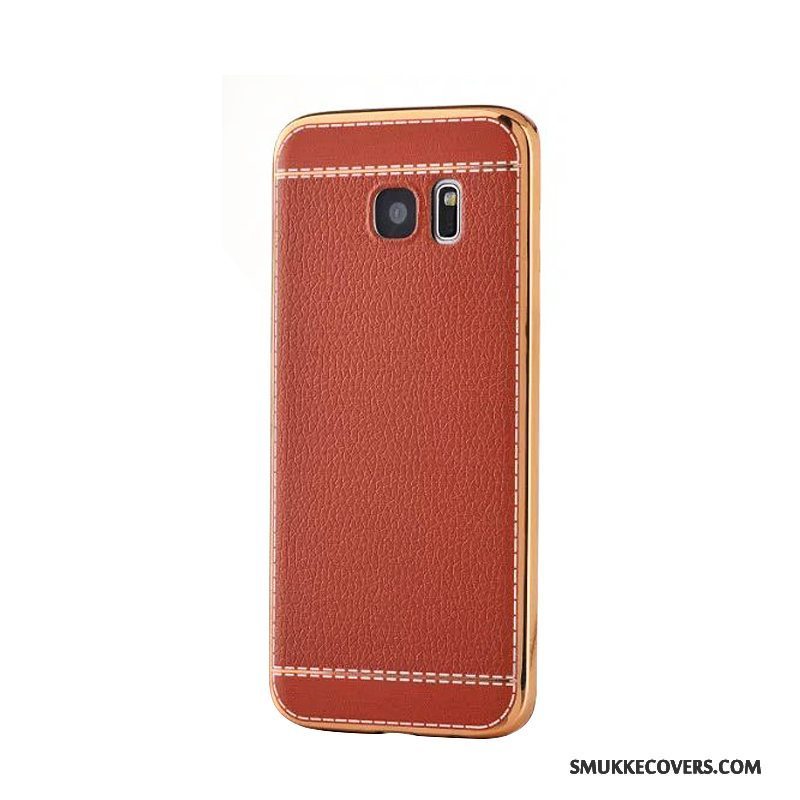 Etui Samsung Galaxy S7 Edge Blød Mønster Telefon, Cover Samsung Galaxy S7 Edge Læder Trend Rød