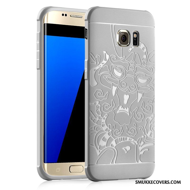 Etui Samsung Galaxy S7 Edge Blød Sort Trend, Cover Samsung Galaxy S7 Edge Beskyttelse Tynd Telefon