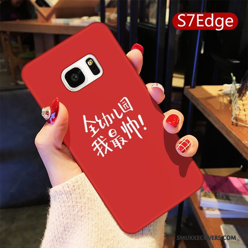 Etui Samsung Galaxy S7 Edge Cartoon Rød Telefon, Cover Samsung Galaxy S7 Edge Silikone Af Personlighed Elskeren