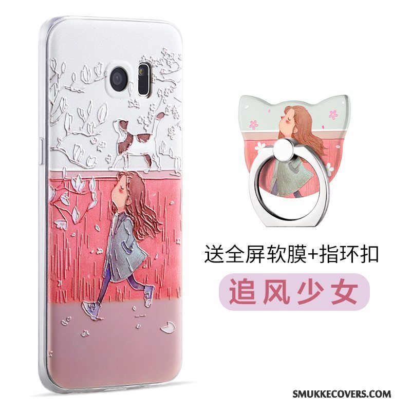 Etui Samsung Galaxy S7 Edge Cartoon Telefongul, Cover Samsung Galaxy S7 Edge Silikone