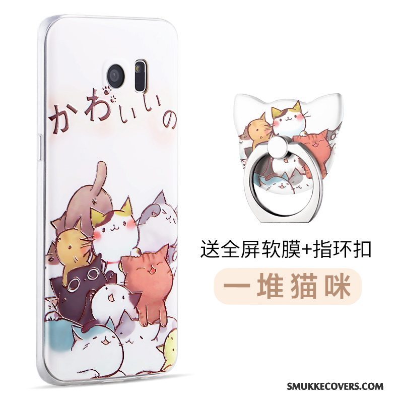 Etui Samsung Galaxy S7 Edge Cartoon Telefongul, Cover Samsung Galaxy S7 Edge Silikone