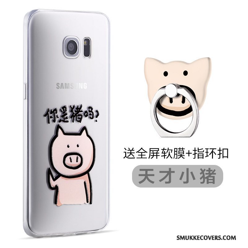 Etui Samsung Galaxy S7 Edge Cartoon Telefongul, Cover Samsung Galaxy S7 Edge Silikone