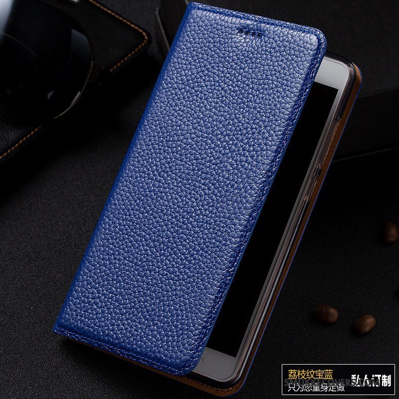 Etui Samsung Galaxy S7 Edge Folio Telefonrød, Cover Samsung Galaxy S7 Edge Læder Sort Litchi