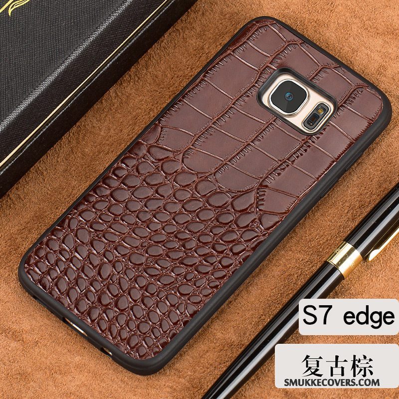Etui Samsung Galaxy S7 Edge Kreativ Anti-fald Af Personlighed, Cover Samsung Galaxy S7 Edge Læder Hård Telefon