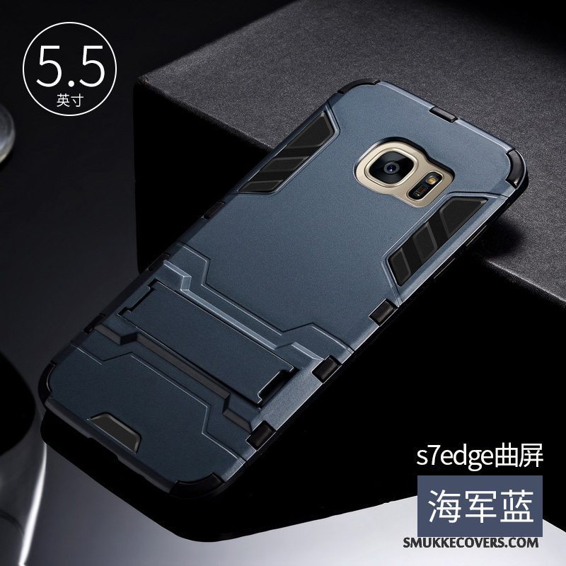 Etui Samsung Galaxy S7 Edge Kreativ Anti-fald Af Personlighed, Cover Samsung Galaxy S7 Edge Tasker Trend Sølv