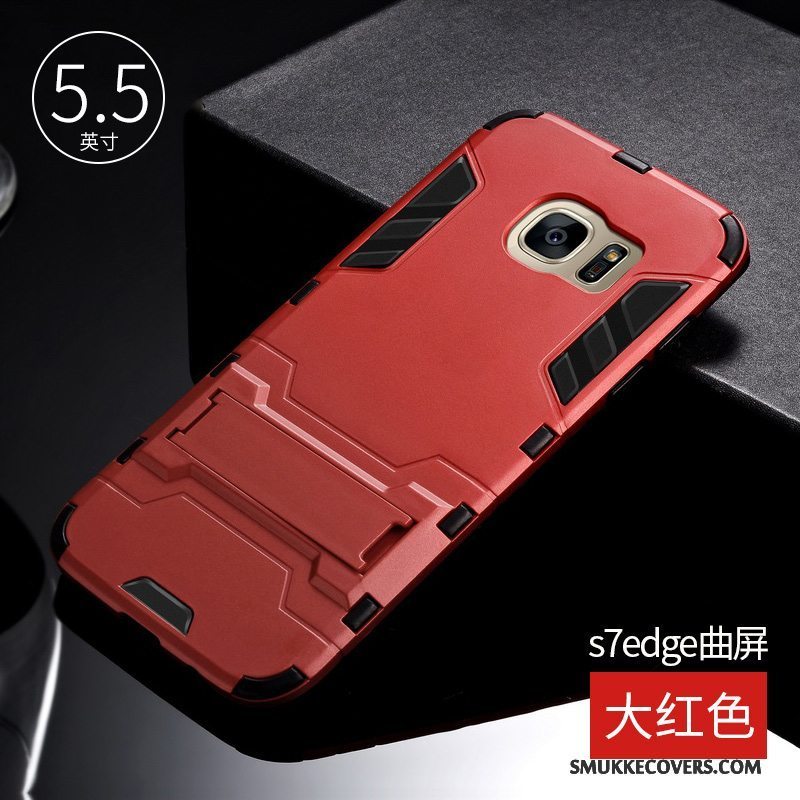 Etui Samsung Galaxy S7 Edge Kreativ Anti-fald Af Personlighed, Cover Samsung Galaxy S7 Edge Tasker Trend Sølv