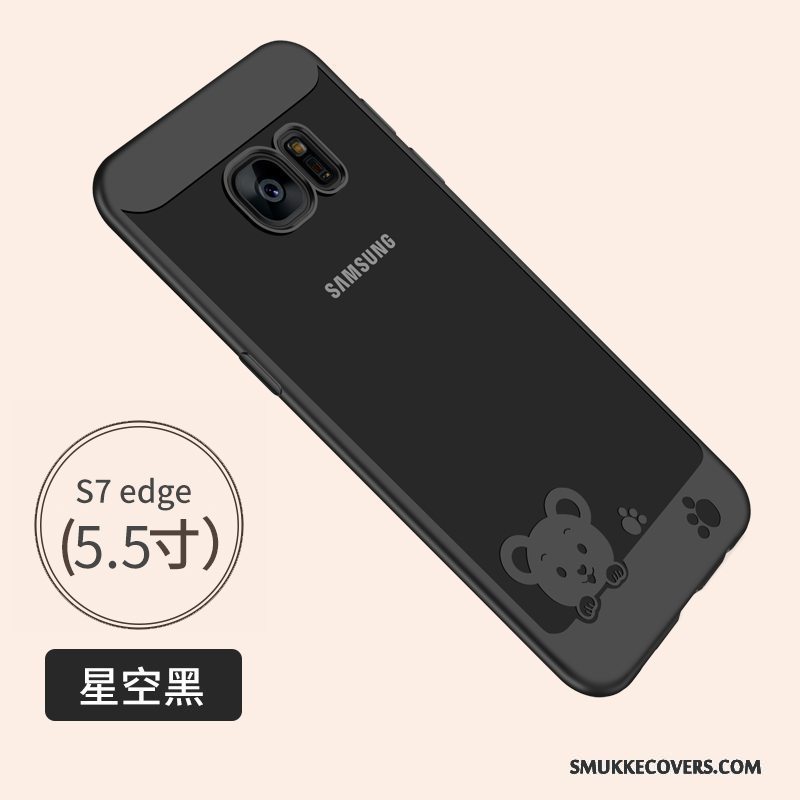 Etui Samsung Galaxy S7 Edge Kreativ Gennemsigtig Anti-fald, Cover Samsung Galaxy S7 Edge Silikone Af Personlighed Lyserød