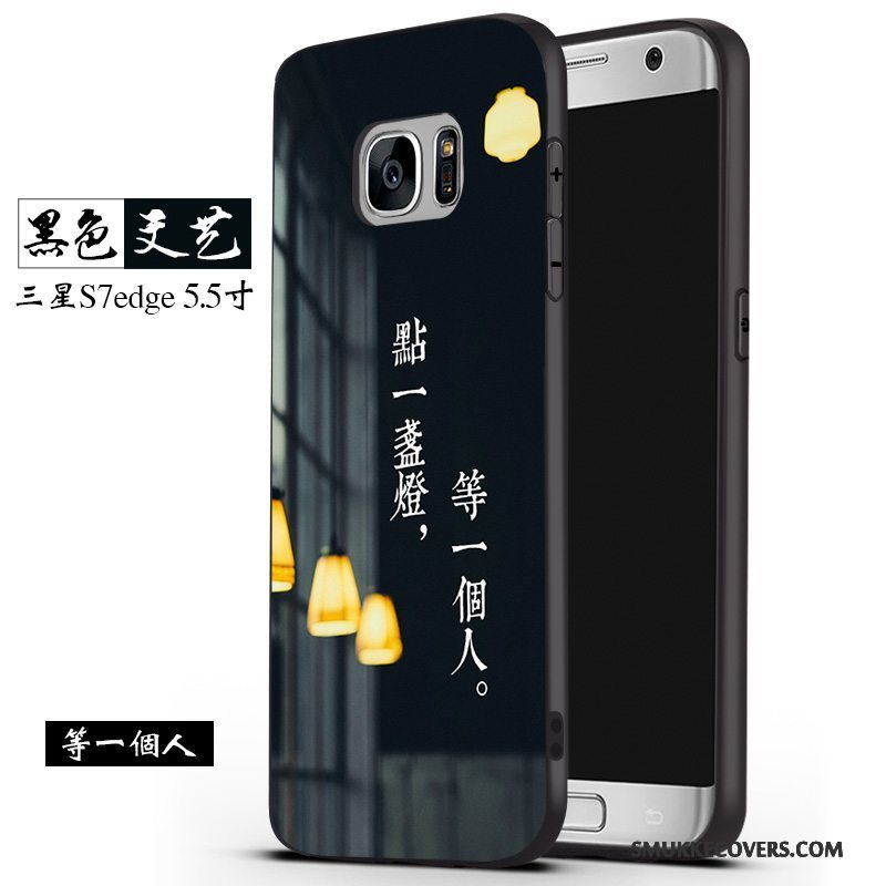 Etui Samsung Galaxy S7 Edge Kreativ Grå Telefon, Cover Samsung Galaxy S7 Edge Beskyttelse Trend Af Personlighed