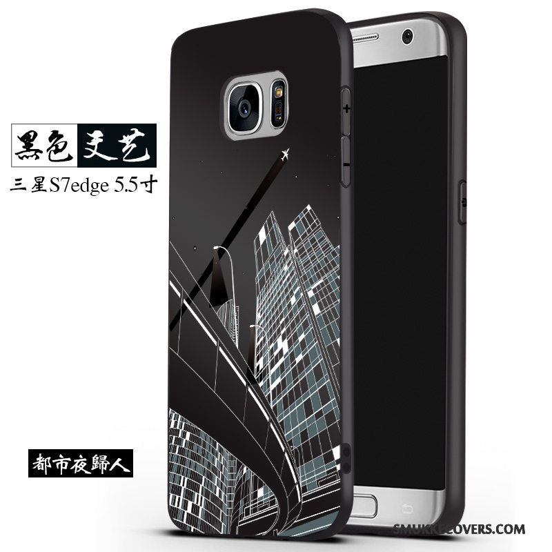 Etui Samsung Galaxy S7 Edge Kreativ Grå Telefon, Cover Samsung Galaxy S7 Edge Beskyttelse Trend Af Personlighed