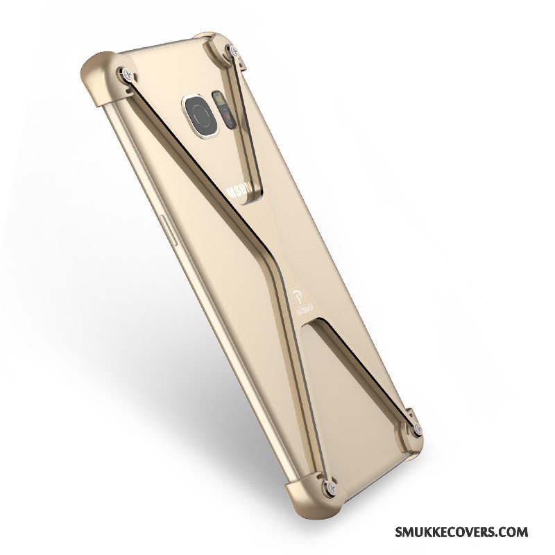 Etui Samsung Galaxy S7 Edge Kreativ Ring Anti-fald, Cover Samsung Galaxy S7 Edge Metal Lyserød Telefon