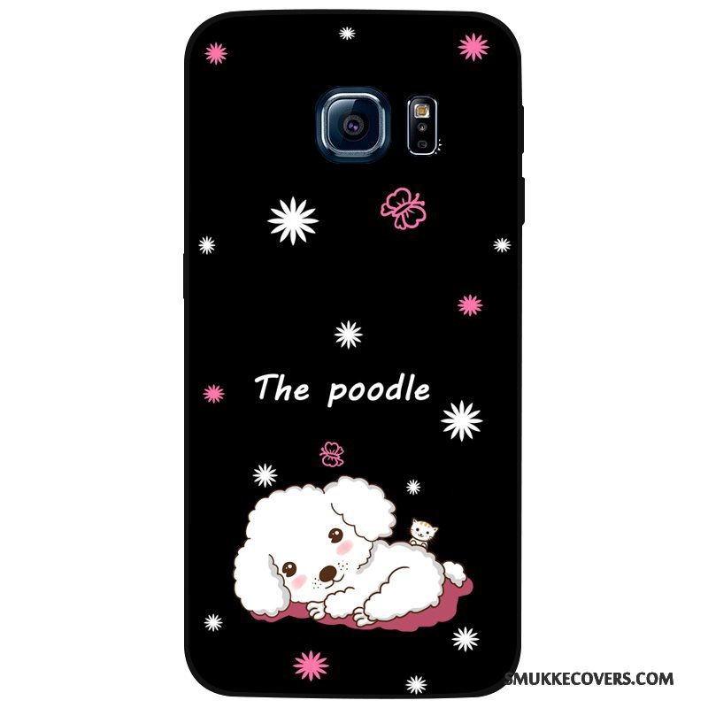 Etui Samsung Galaxy S7 Edge Kreativ Telefonaf Personlighed, Cover Samsung Galaxy S7 Edge Cartoon Sort Anti-fald