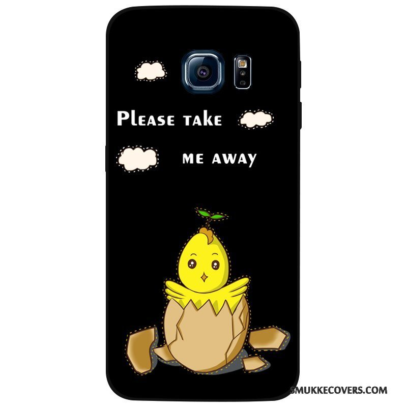 Etui Samsung Galaxy S7 Edge Kreativ Telefonaf Personlighed, Cover Samsung Galaxy S7 Edge Cartoon Sort Anti-fald
