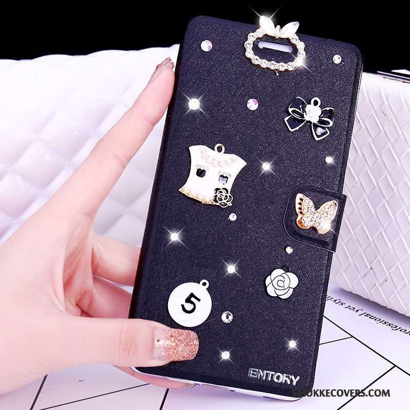 Etui Samsung Galaxy S7 Edge Læder Anti-fald Hvid, Cover Samsung Galaxy S7 Edge Strass Telefonlyse