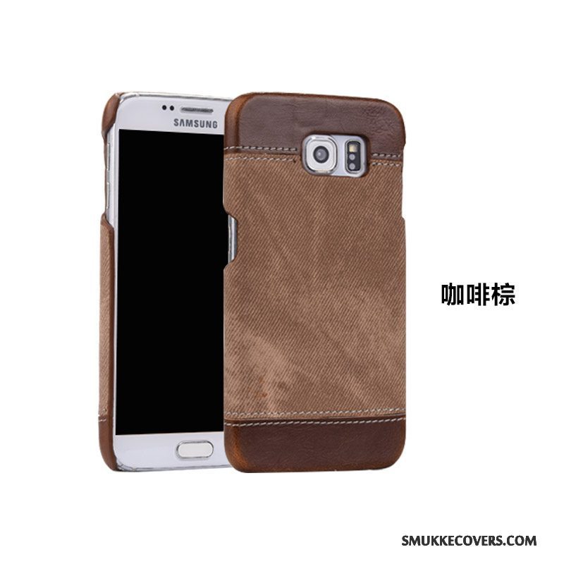 Etui Samsung Galaxy S7 Edge Læder Nubuck Telefon, Cover Samsung Galaxy S7 Edge Beskyttelse Tynd Anti-fald