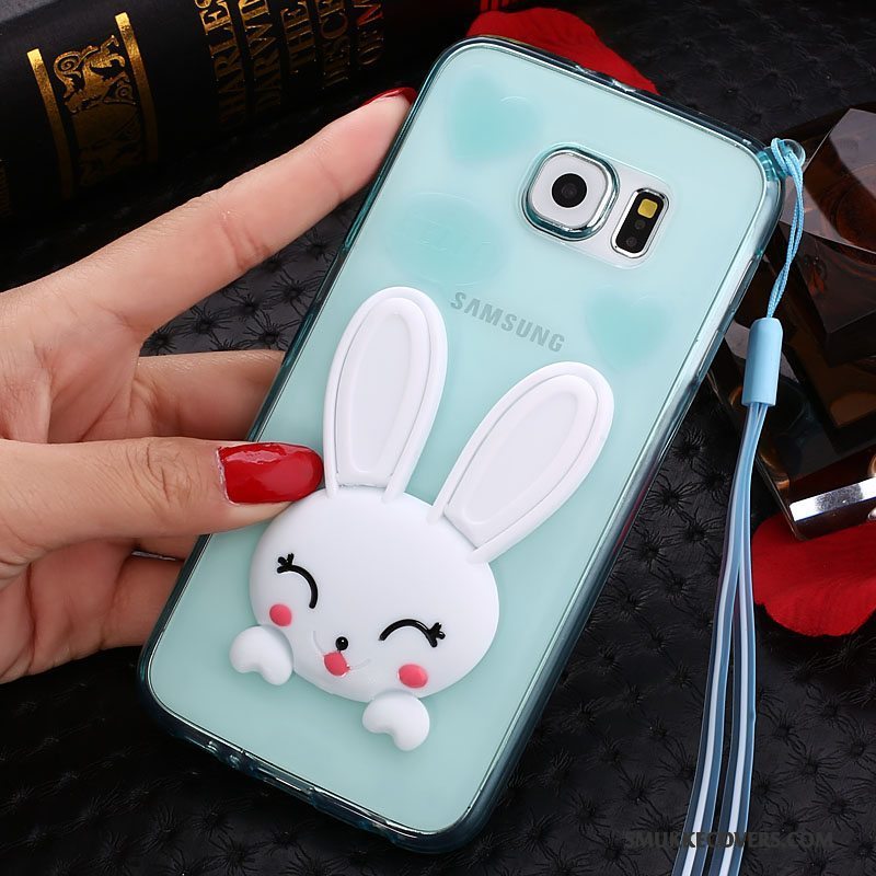 Etui Samsung Galaxy S7 Edge Silikone Lyserød Gennemsigtig, Cover Samsung Galaxy S7 Edge Cartoon