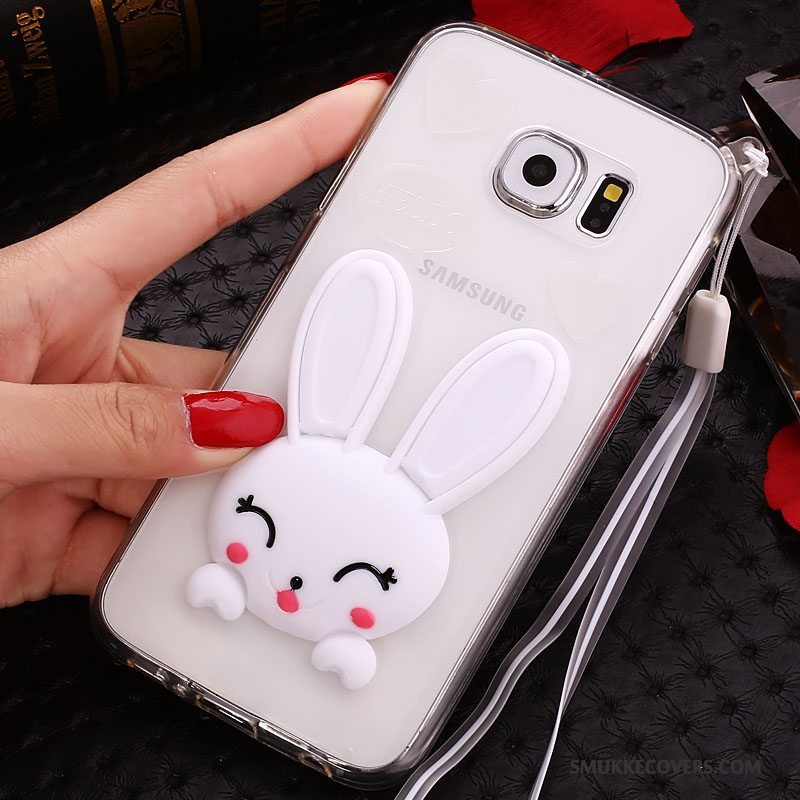 Etui Samsung Galaxy S7 Edge Silikone Lyserød Gennemsigtig, Cover Samsung Galaxy S7 Edge Cartoon