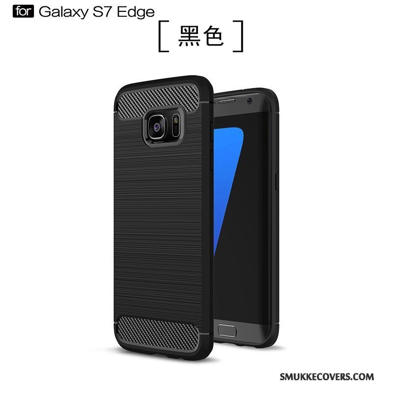 Etui Samsung Galaxy S7 Edge Silikone Silke Telefon, Cover Samsung Galaxy S7 Edge Tasker Nubuck Ny