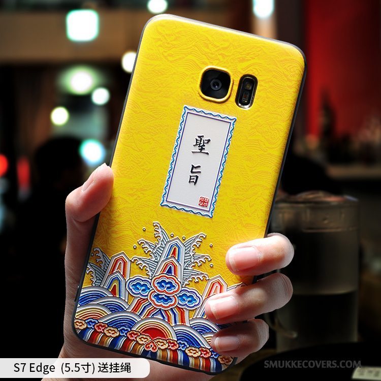 Etui Samsung Galaxy S7 Edge Silikone Tynd Af Personlighed, Cover Samsung Galaxy S7 Edge Tasker Lyserød Elskeren