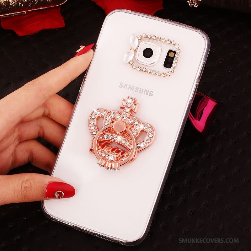 Etui Samsung Galaxy S7 Edge Strass Rød Tynd, Cover Samsung Galaxy S7 Edge Beskyttelse Ring