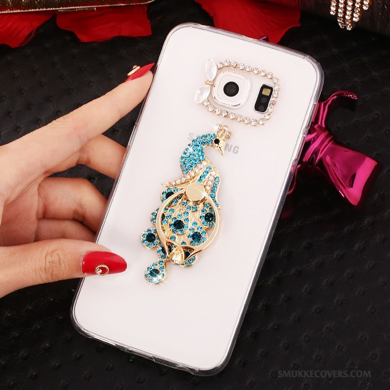 Etui Samsung Galaxy S7 Edge Strass Rød Tynd, Cover Samsung Galaxy S7 Edge Beskyttelse Ring